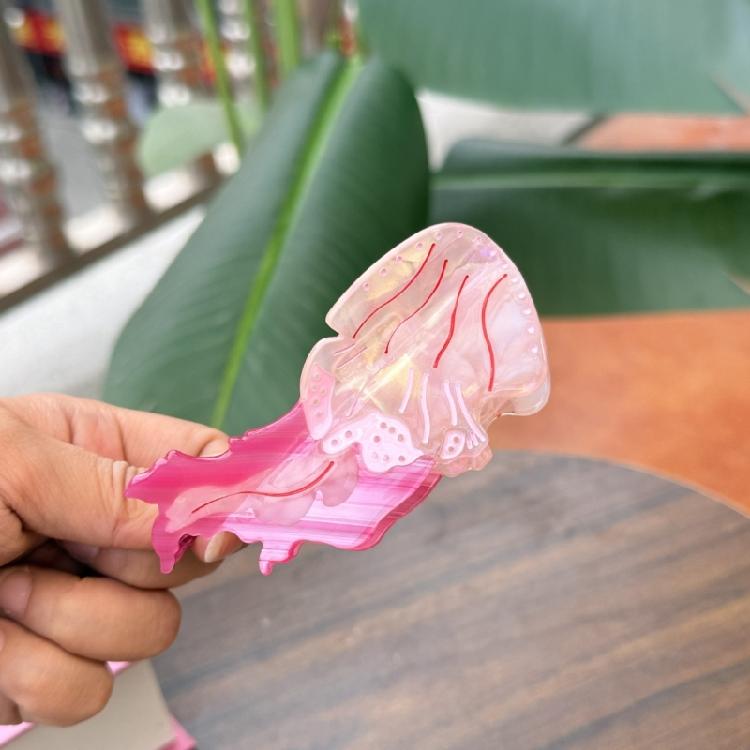 Unique Jellyfish Acetate Hair Clip Fashionable Hairpin Party Headwear Hairpieces Hair Accessory for Fashion Women