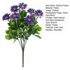 Artificial Flower Bouquet 7 Fork Realistic Fake Silk Flower Branch Home Office Indoor Outdoor Garden Faux Bloom Decoration