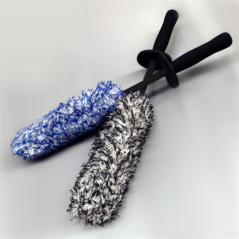 Autowaschbürste Super Brush Plüsch Premium Räder Bürste Rutschfester Griff Leicht zu reinigende Felgen Speichen Radlauf Autozubehör