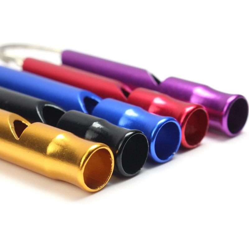 Small Multifunctional Aluminum Emergency Survival Whistle Keychain Camping Hiking Outdoor Tool Training Whistle