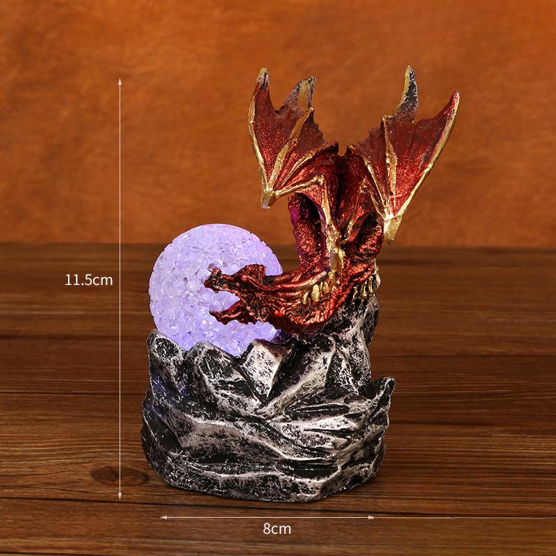 

Боевой Дракон Яйцо Динозавра Смола Фигурка Детская Подставка Светящаяся Игрушка Хэллоуин Украшение для Дома E- Color