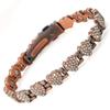 Premium Stainless Steel Magnetic Bracelet High Polished Fashion Anti Static Bangle Round Smooth Rhinestone Wrist Chain Party