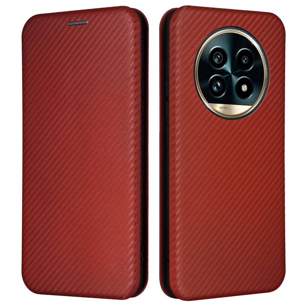 For Realme 13 Pro 5G (Global)/13 Pro+ 5G (Global) Case Carbon Fiber Texture Drop-Proof PU Leather Phone Cover