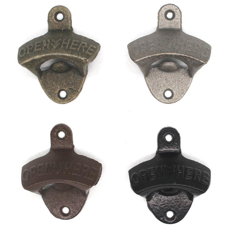 Retro Cast Iron Wall-Mounted Bottle Opener