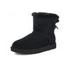 UGG Bailey Mini Bailey Kastanie Warm Plüsch Kurze Schneestiefel Damen Schneestiefel Schwarz 1119512-BLK