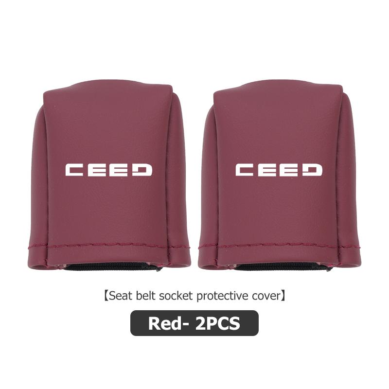 For KIA Universal Car Logo Seat Belt Buckle Protect Cover Anti Scratch Accessories Cerato Proceed Venga Stonic Picanto Sorento zqdtx40 vngk1