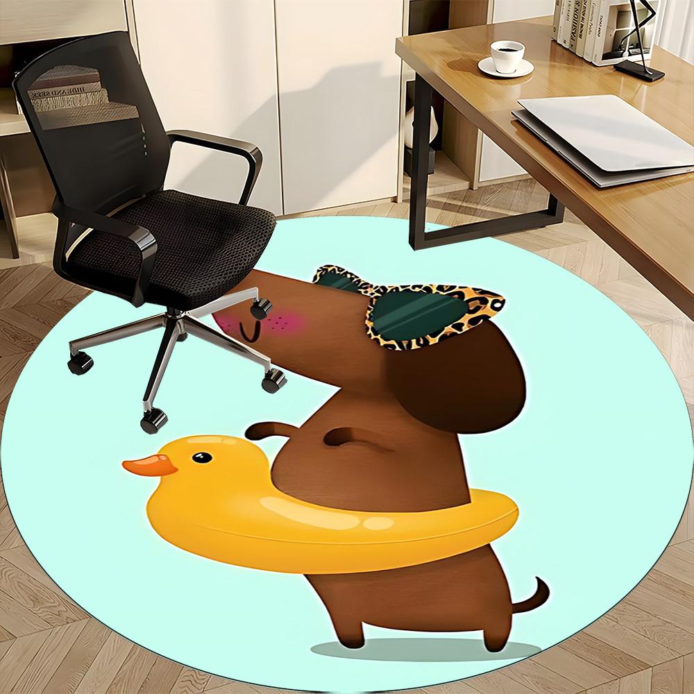 1pc Sunglasses Floatie Dog Chair Carpet for Office Non Slip, Machine Washable Rug for Office, Room Holiday Decor for Christmas, Birthday Polyester