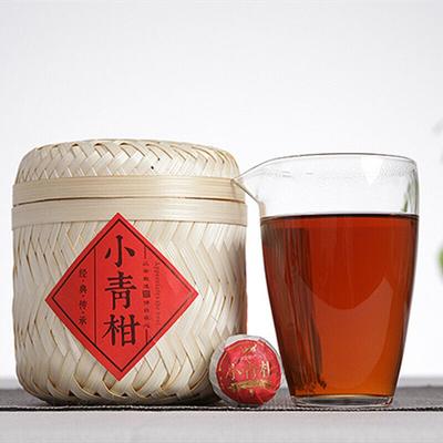 250g Bambusový koš Yunnan Puerh Tea Xinhui Xiaoqingkang Palace Puerh Zralý čaj