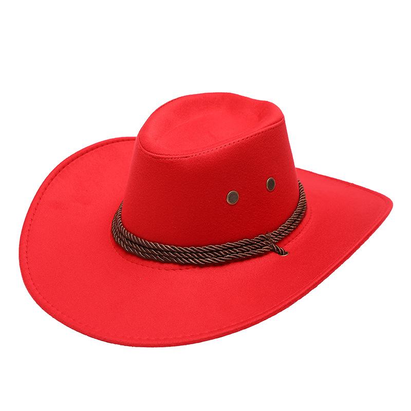 Hot-selling American Western Cowboy Hat, Suede Outdoor Visor, Men's Riding Hat, Big-brimmed Cowboy Hat