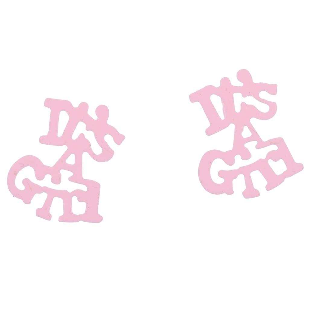 Lovely Its a Girl Baby Shower Celebration Party Table Confetti Sprinkles