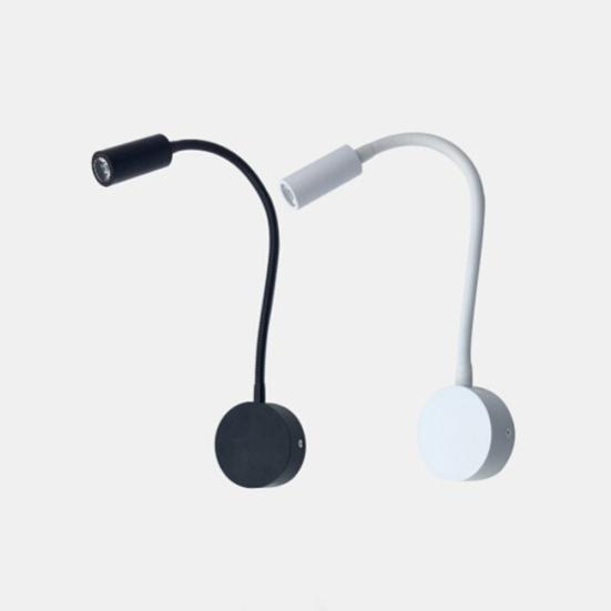 3W Flexible Hose Lamp Bedroom Bedside LED Wall Hotel Reading Adjustable Light