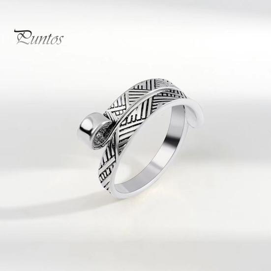 6st Virkring Justerbar Virkad Ringsats Halkfri katt Påfågelform Stickring Sytillbehör