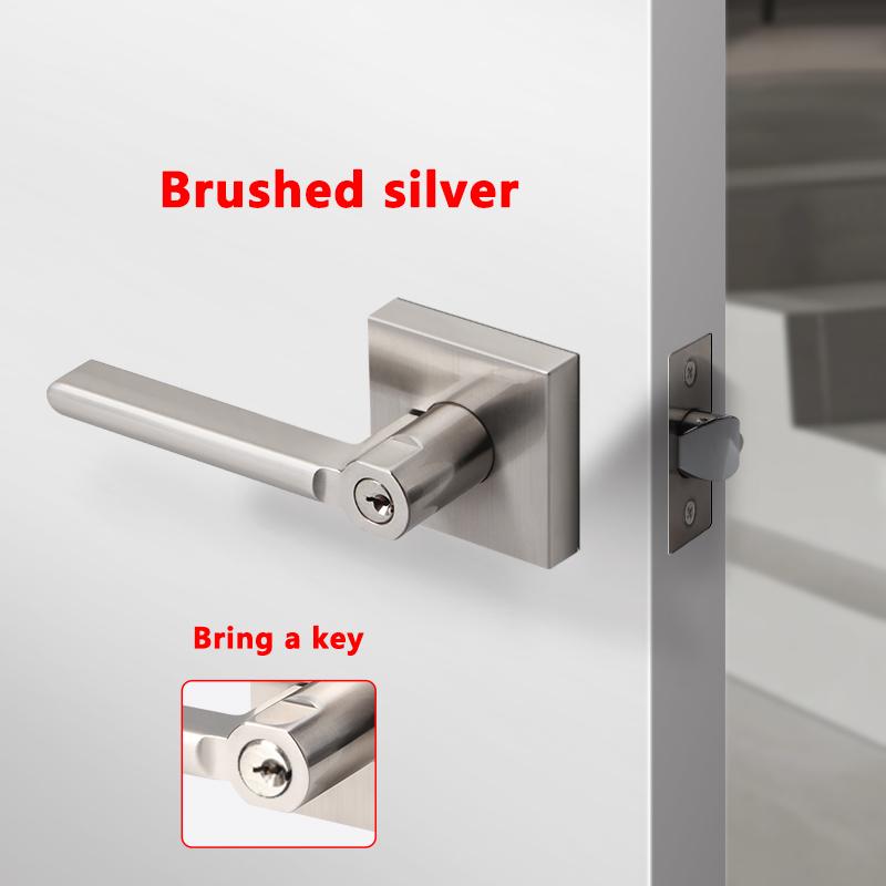 American Bathroom Door Lock Bathroom Keyless Three-pole Hand Lock Home Bedroom Door With Key Door Handle Spherical Lock Doorknob