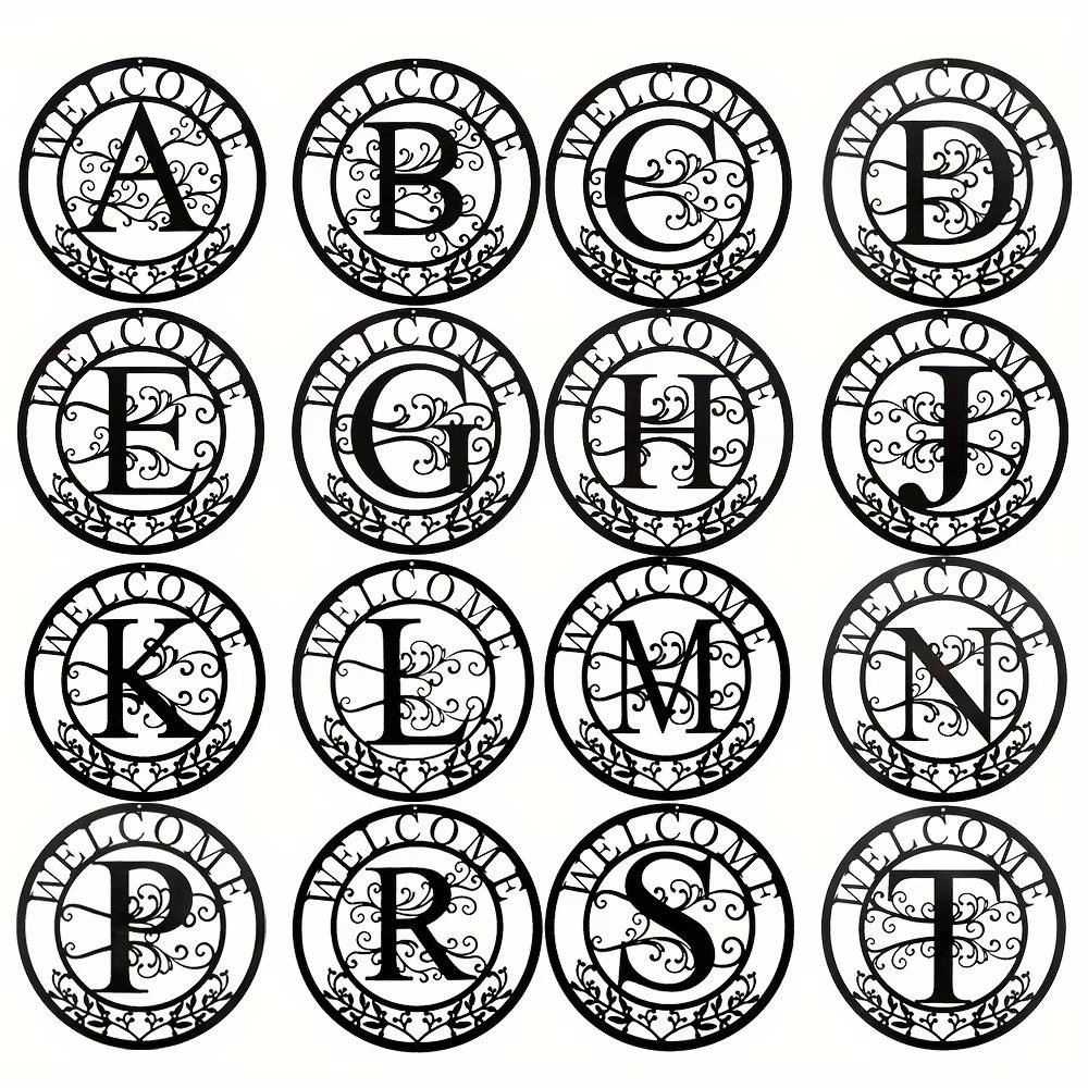 1pc Personalized Family Name Metal Sign (12in) - Letter Design Birthday Gift