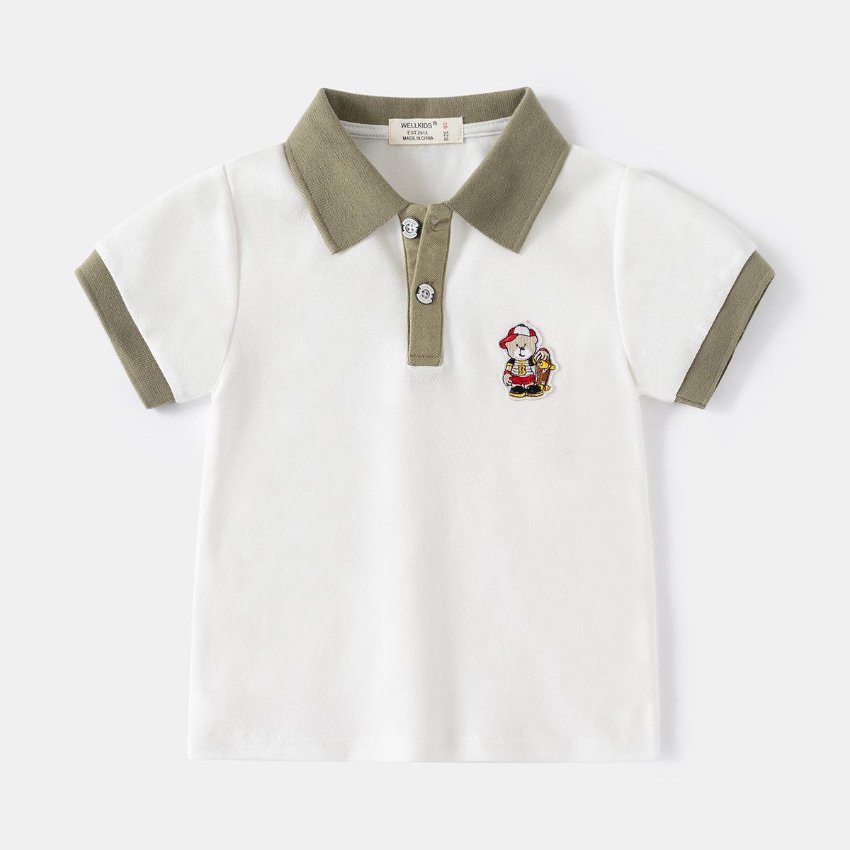 

Детская футболка с короткими рукавами, лето 2024, детская одежда для мальчиков, красочный топ с короткими рукавами и рисунком для мальчиков 130cm белый