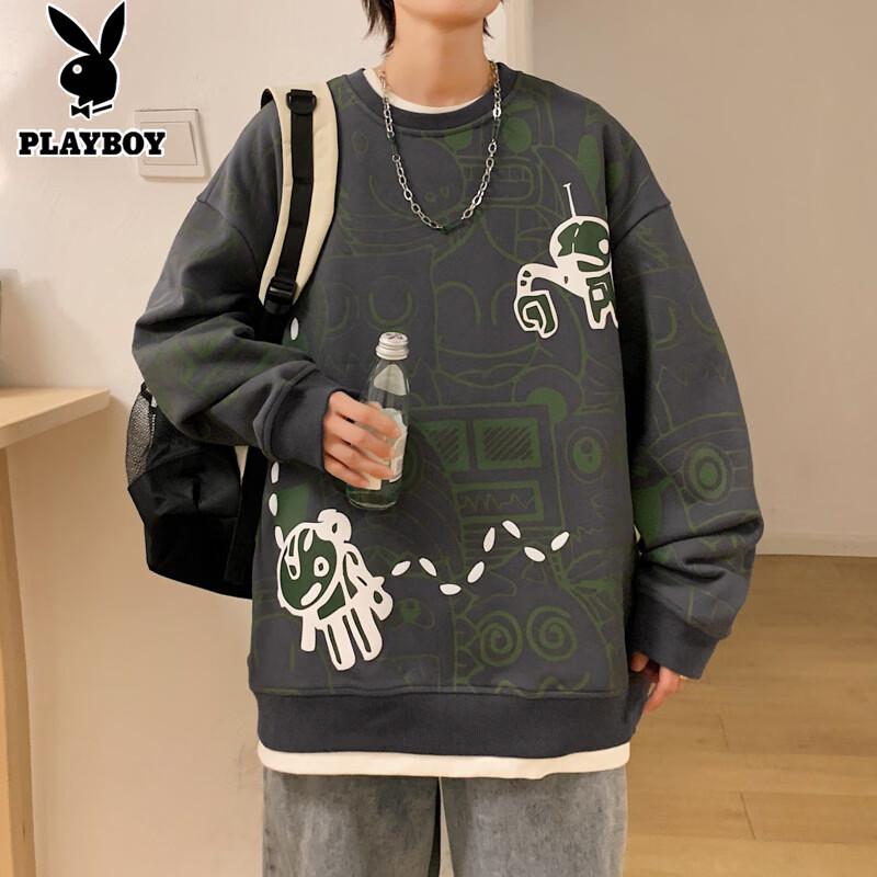 PLAYBOY Youth Boys' Round Neck Long Sleeve Sweatshirt