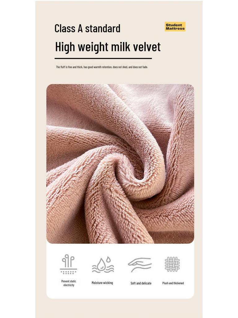 Class A Winter Double-Sided Velvet Coral Fleece Quilt Cover and Bed Sheet Set (4-Piece)