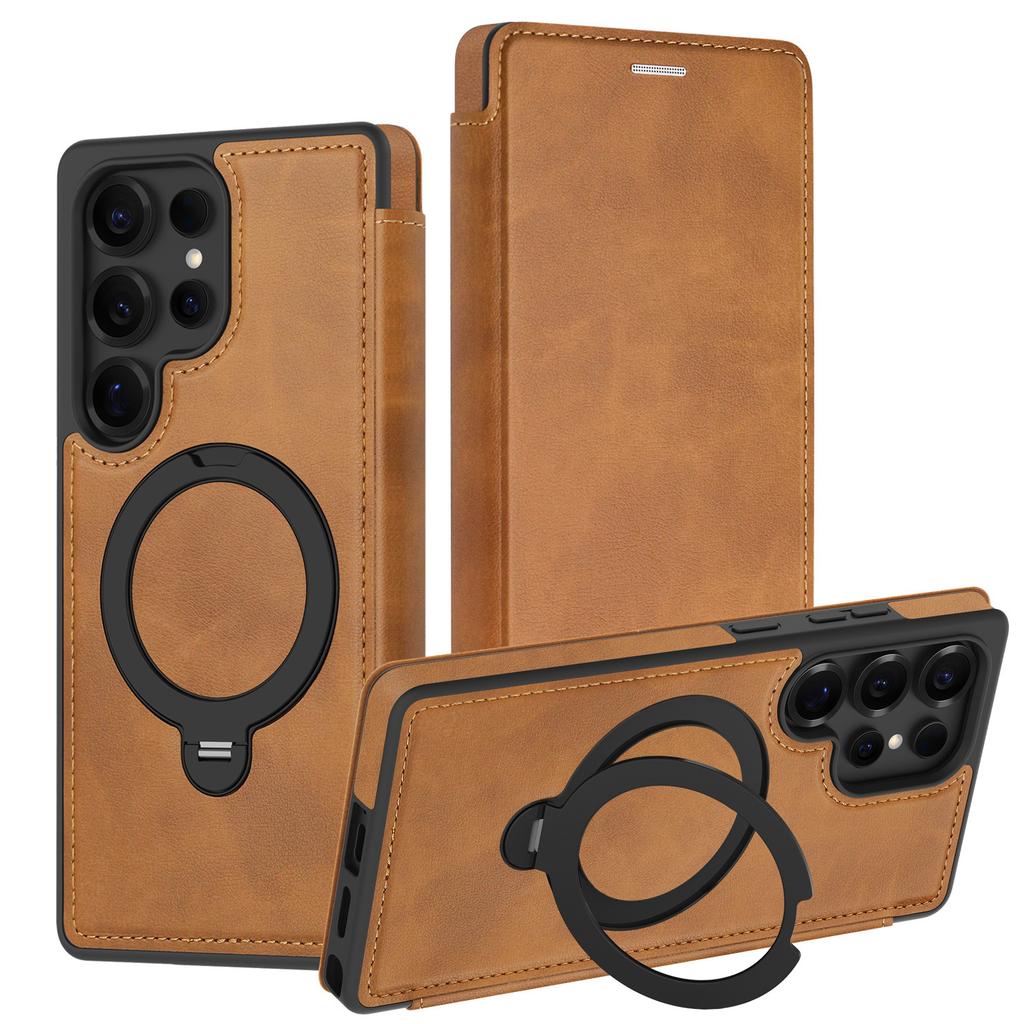 Magnetic Phone Case for Samsung Galaxy S26 Ultra S25 Edge S24 Fe S23 Plus S22 A36 A56 A57 A55 A17 A26 Card Holder Leather Cover