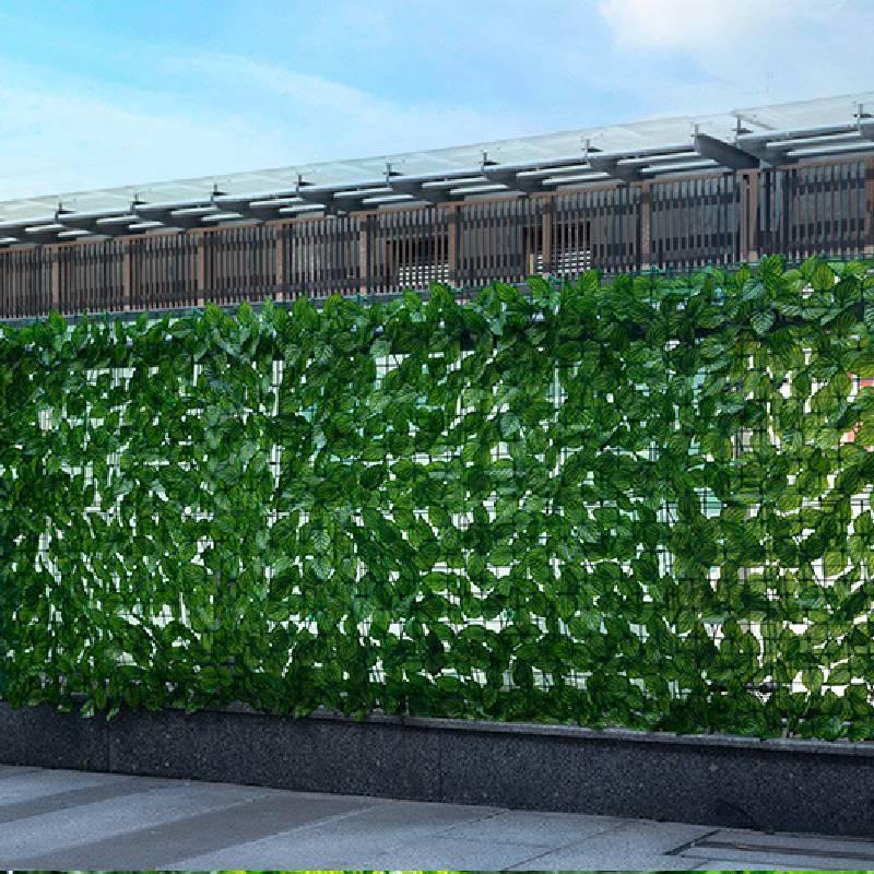 Faux Leaf Ivy Artificial Hedge Fence Privacy Screening Garden Wall Green Cover