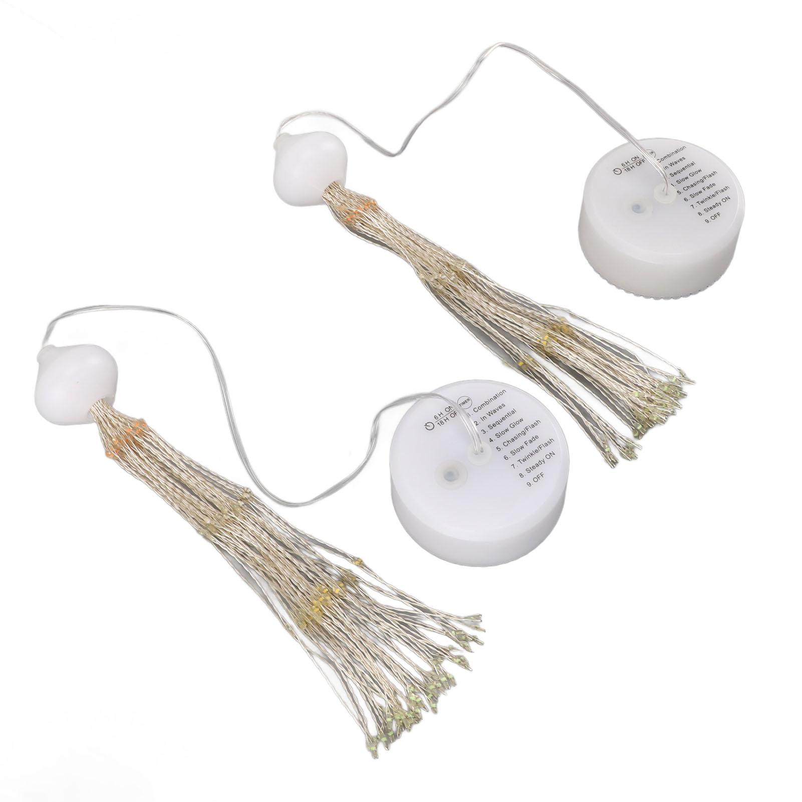 2PCS Firework Fairy Lights LED Copper Wire   String Lights Remote Control Star Sphere Lights for Party Patio Garden Decoration