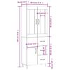 Highboard Concrete Grey 69.5 x 34 x 180 cm Particleboard