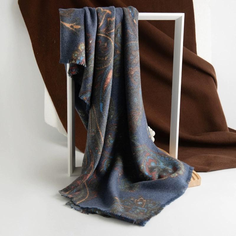 Women Winter Warm Cashew Printed Versatile Scarf For  Vintage Faux Cashmere Scarves And Shawls For Ladies