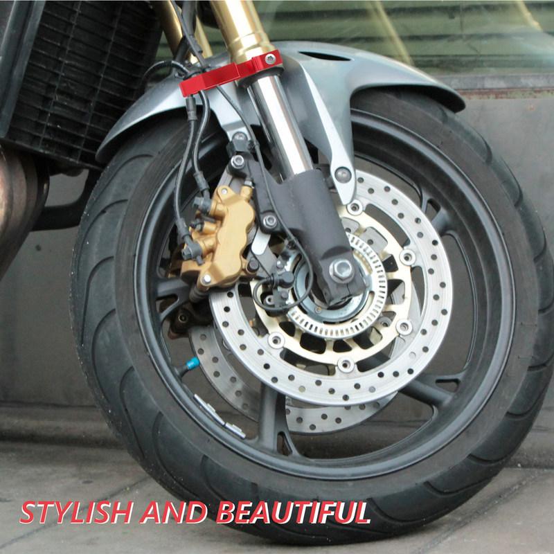Motorcycle Brake Line Clamp Aluminum Oil Pipe Bracket Universal Fit Stylish Design Heavy Duty Vibration Proof Brake Cable