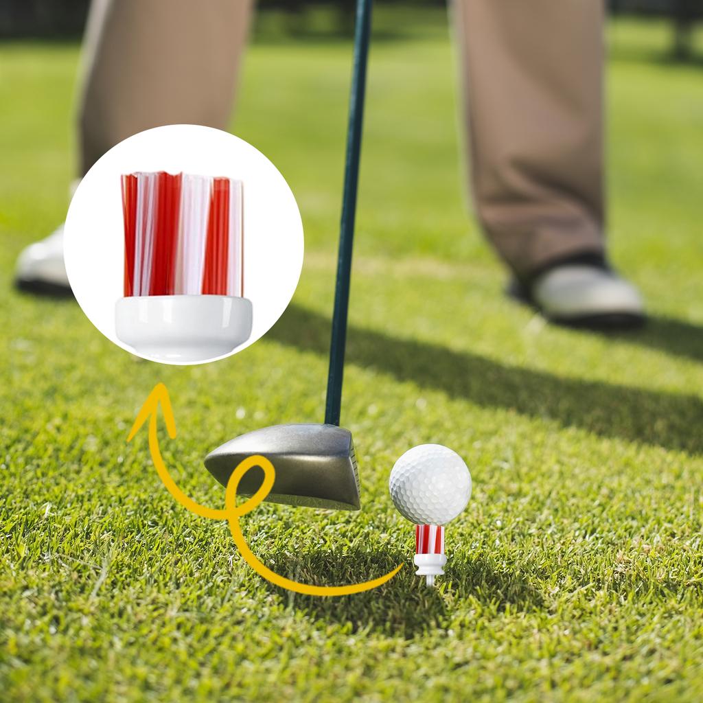 Golf Tee Brush Set with Fixed Limit Design Durable Bristle Heads for Cleaning Golf Tees and Maintaining Tee Surfaces Practical Golf Accessories
