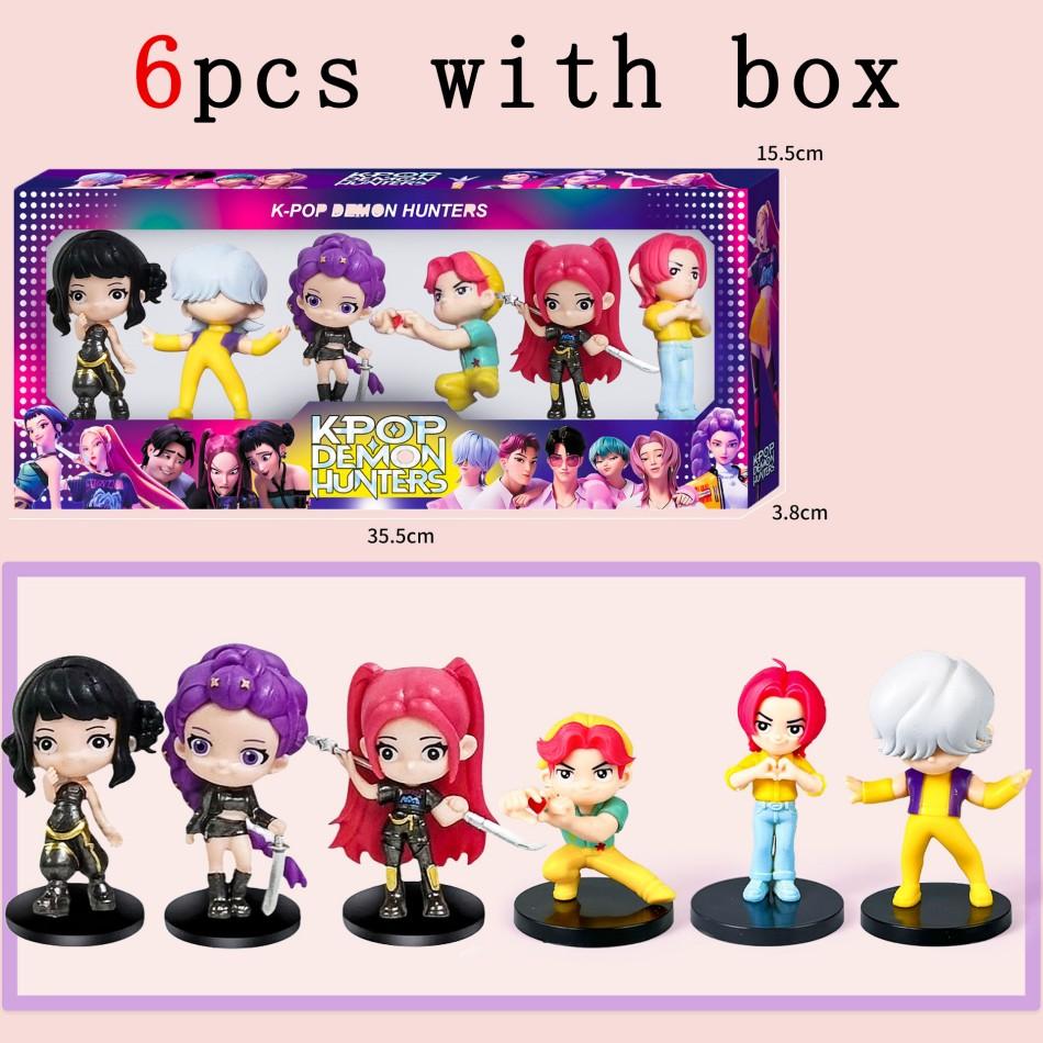 6pcs/set for kpop witch hunting group,Saja Boys,  Superstar Rumi PVC Action Figure Toy Anime Figurine Doll For Fans Gift