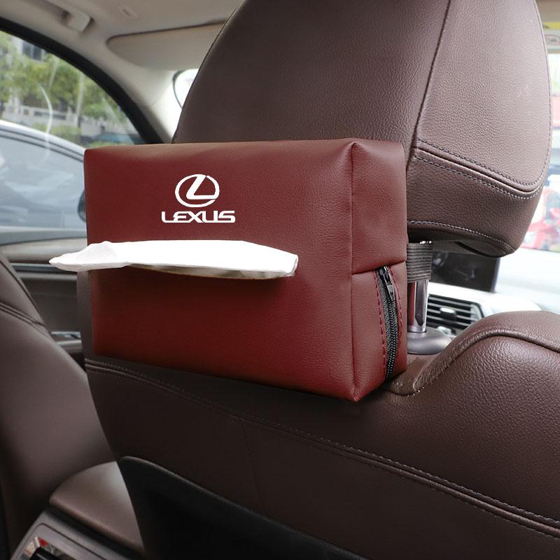 

Car Tissue Box Leather Holder SunVisor Seat Back For Lexus F SPORT GX460 Ct200h IS250 ES 220D IS200 Fsport GS GX IS LS LX красный