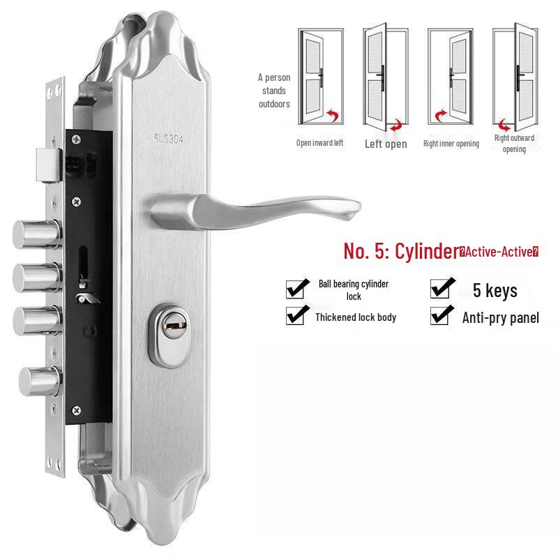 Rongyu Stainless Steel Anti-Theft Door Lock Cylinder