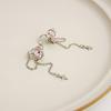 Sweet And Cool Love Fringed Ear Clips, Sweet Pink Zircon Mango Ear Clips, Simple And Pierced Ear Bone Clips.