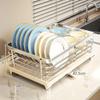 For Dishes For Kitchen Sink Stainless Dish Rack For Kitchen Countertop Rust Resistant Multi-compartment Design