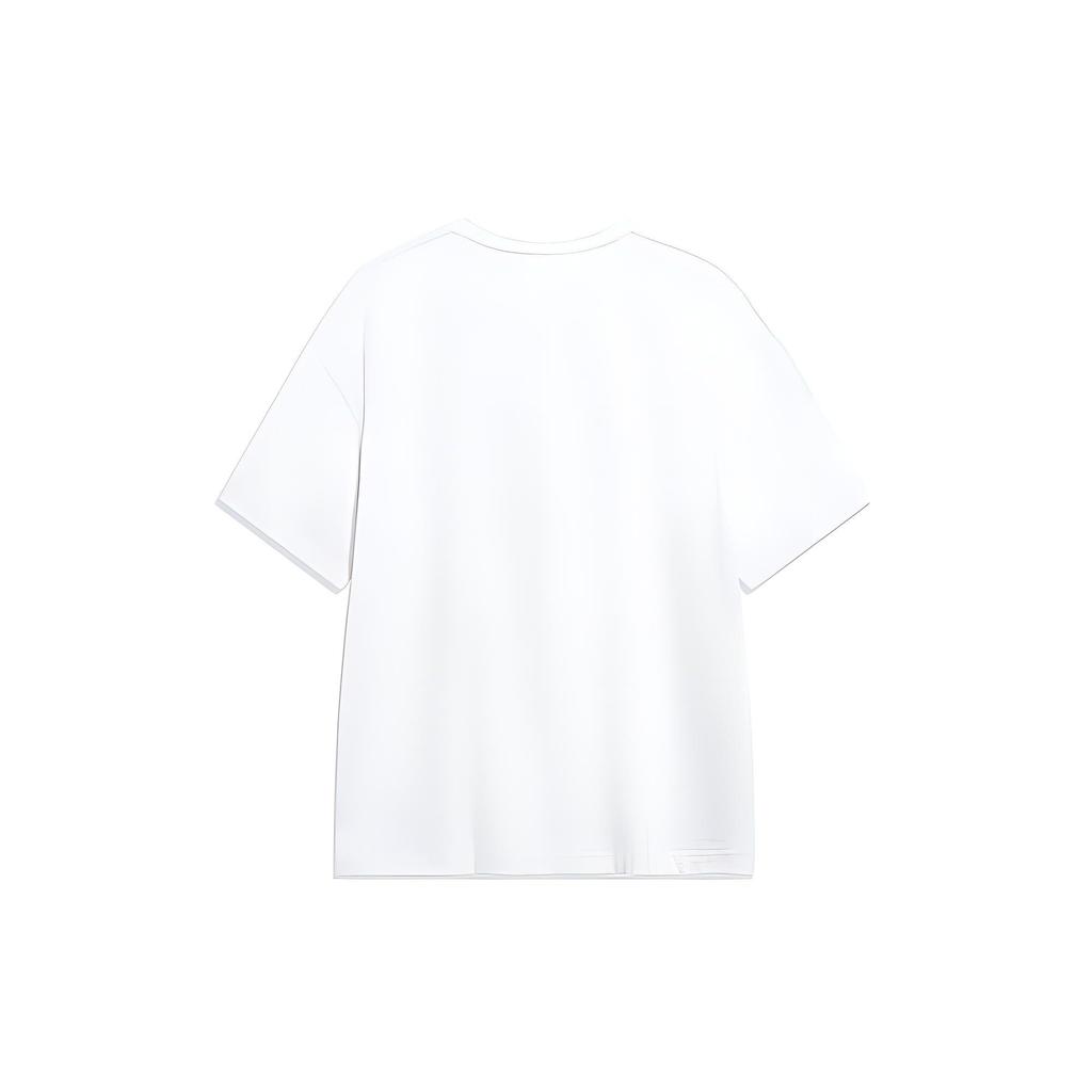 Li Ning Golden Era Cartoon Anime Print Locker Kurzarm T-Shirt Unisex Oberteile Weiß AHST089-3