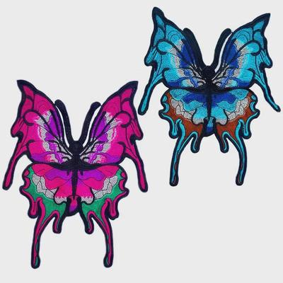 Colorful 3D Butterfly and Floral Lace Embroidery Patch