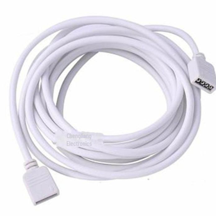 LED RGB Light Strip Extension Cable - 1M Double-Ended Female Connection with Colorful LED4P1M Injector