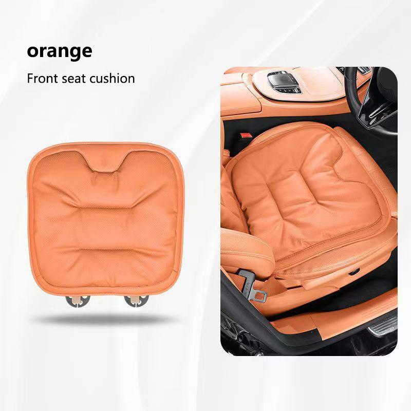For Tesla Car Cushion Seat Cushion Backrest Single Piece Nappa Leather Breathable Velvet Four Season Universal Auto Interior