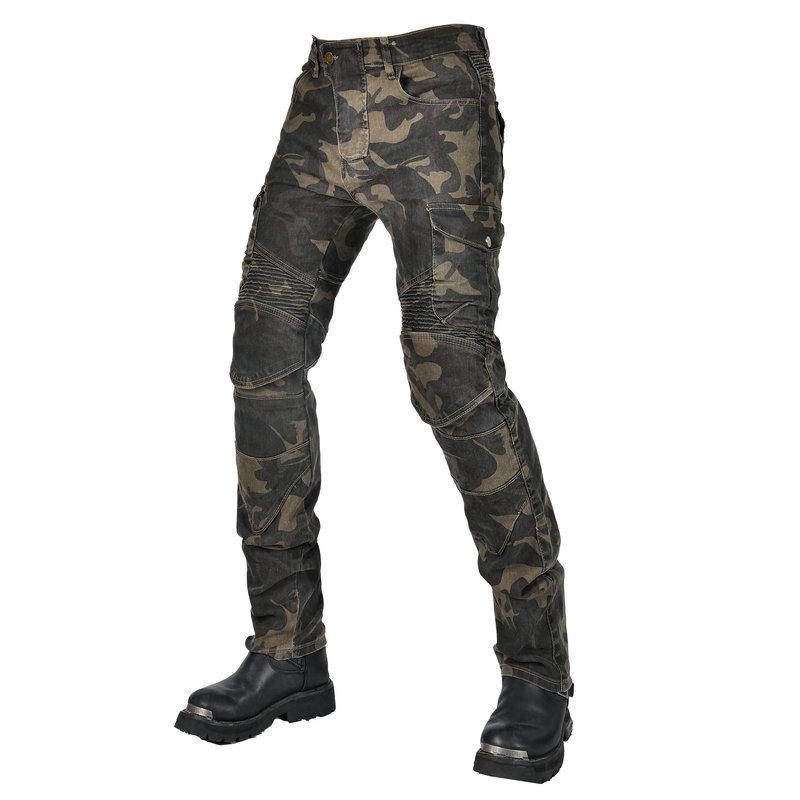 

New product motorcycle riding pants, retro locomotive jeans, camouflage multi-bag tooling anti-drop pants 4XL