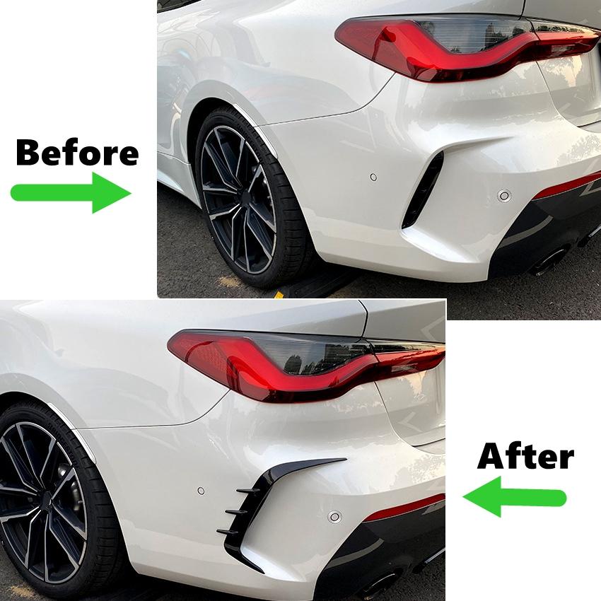 Per BMW Serie 4 G22 G23 425i 430i M440i M Sport 2021-2024 Splitter Lip Spoiler Body Kit Presa d'Aria Adesivo