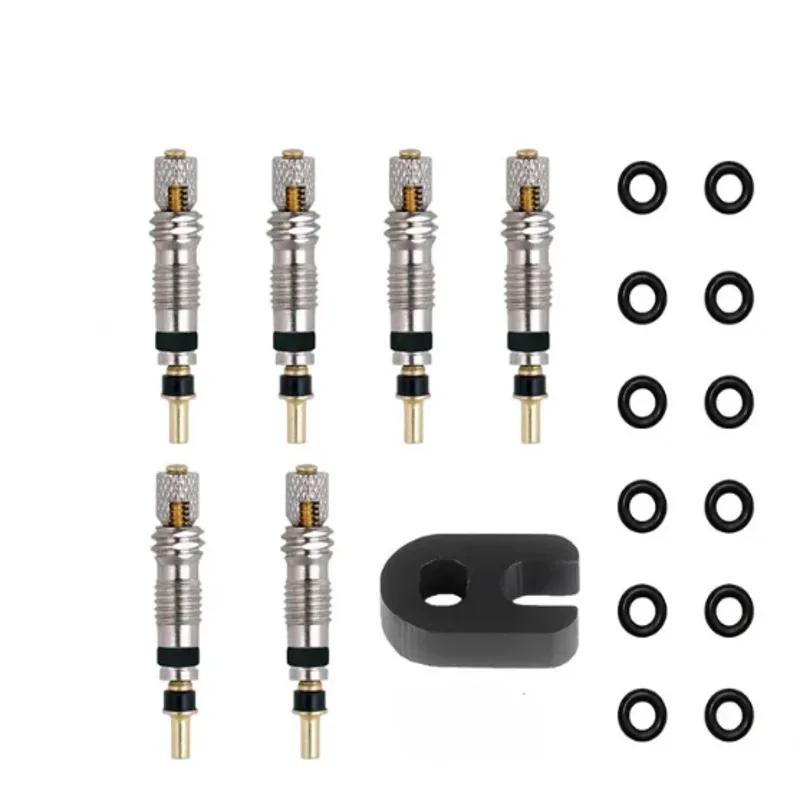 18-teilige Fahrrad-Reparaturwerkzeug-Sets Presta-Ventilkern-Set Fahrrad Schrader-Ventilschlüssel Tubeless-Reifenheber MTB-Reparaturwerkzeuge