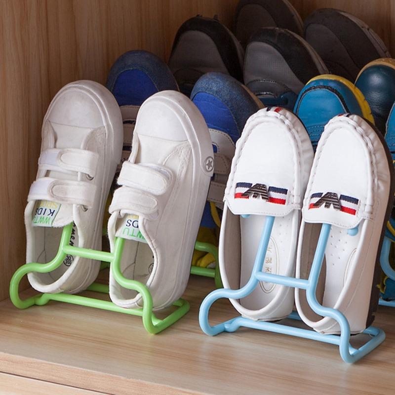 2Pcs Multi-Purpose Shoe Rack Double Hooks for Household Balcony Storage Sunshine Drying Shoes Organizer Home Essentials