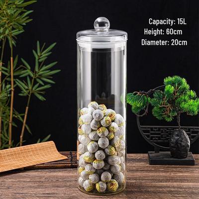 ZISIZ Large Capacity Glass Storage Jar for Dry Goods & Tea