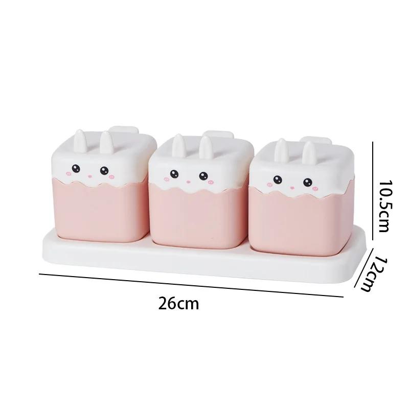 

Мультяшная коробка для приправ в виде животного, пластиковая, пыле- и влагозащищенная, банка для приправ, кухонная бутылка для приправ, органайзер для специй