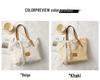 Women's Retro One-Shoulder Lace Hollow Handbag - Large Capacity, Light Luxury Vacation Tote