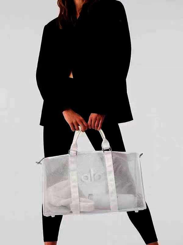 Borsa a tracolla da viaggio in rete trasparente ad alta capacità da donna Alo per yoga e fitness