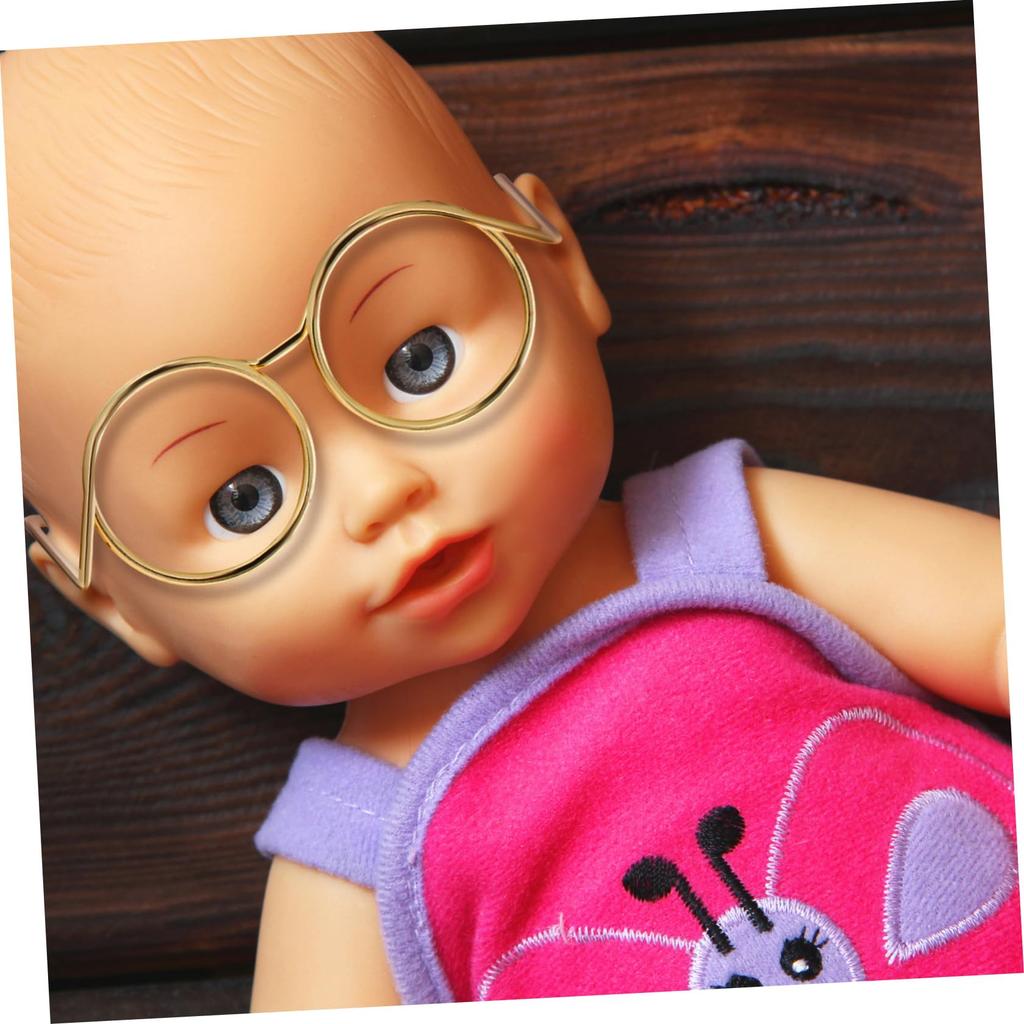 LABRIMP 20-Piece Doll Glasses, Mini Doll Accessories, Metal Wire Frame, Fashion Eyewear for Small Dolls, Costume Props