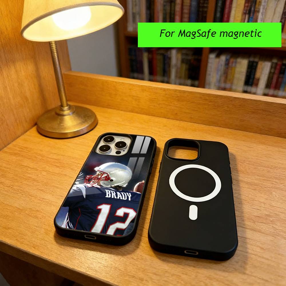 T-Tom B-Brady Phone Case For iPhone17,16,15,14,13,12,11 Plus,Pro Magnetic For Magsafe Wireless Charging