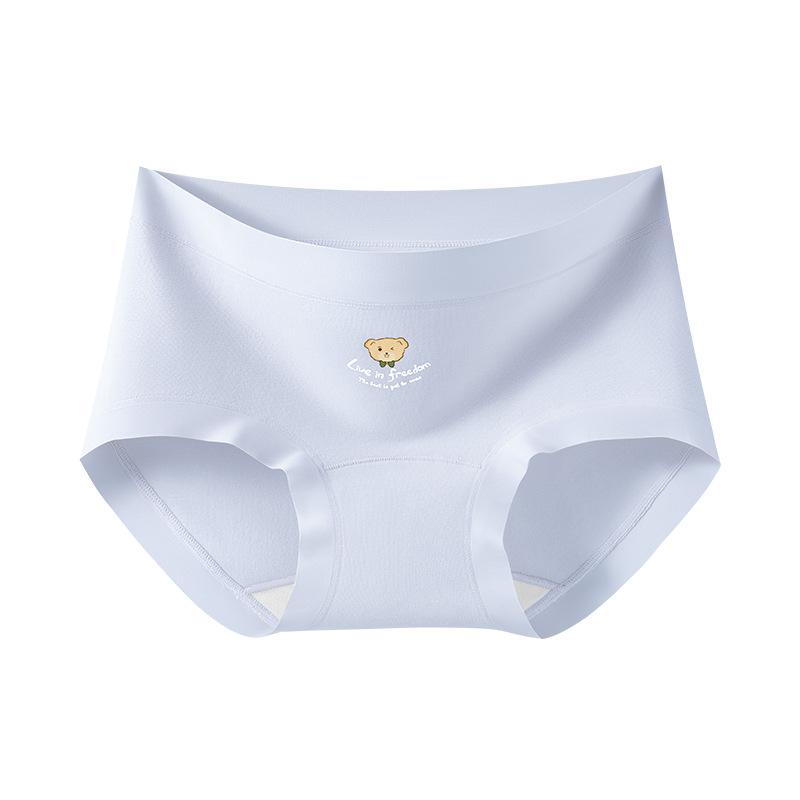 Ladies Spring Bear Cotton Soft Antibacterial Extended Crotch Trackless Underwear
