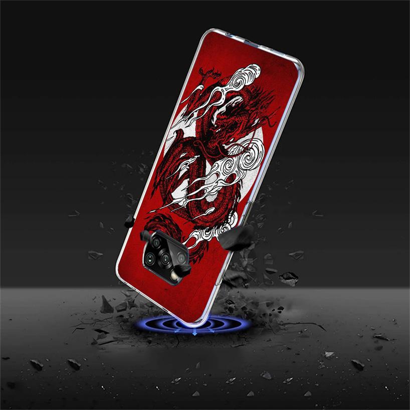 Asian Dragons Animal Tattoo Phnoe Case for Xiaomi Poco X5 X6 X7 Pro X4 Gt F7 Ultra M8 M7 Redmi 15C 15 13C 13 12C 12 Unique Cover