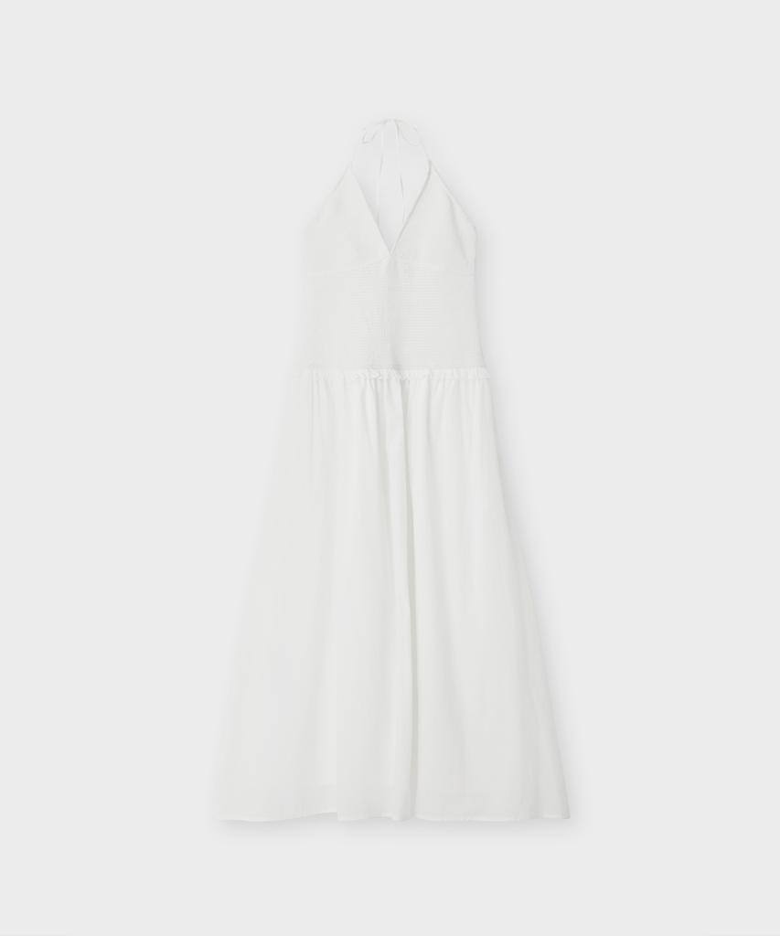 Deolil Sandy Halter Neck Dress_Ivory
